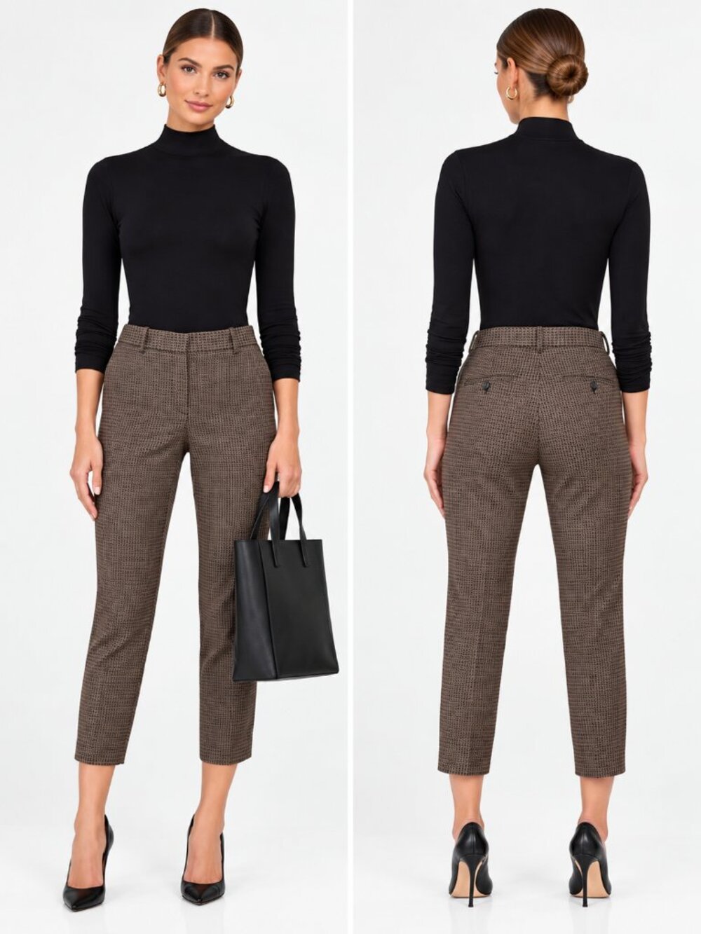 Theory Treeca 2 Jacquard Cropped Pants Dot Print Straight Leg Size 10